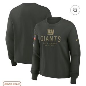 Nike Dark Green Giants Crewneck NFL SHOP NY women's XS Salute to Service tee